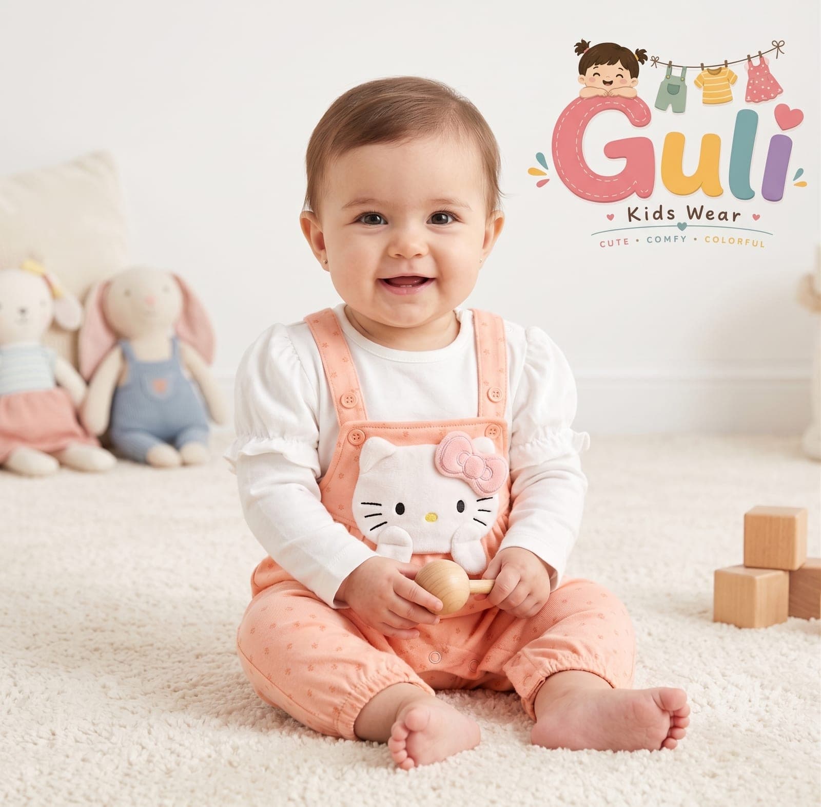 Peach Pink Baby Romper