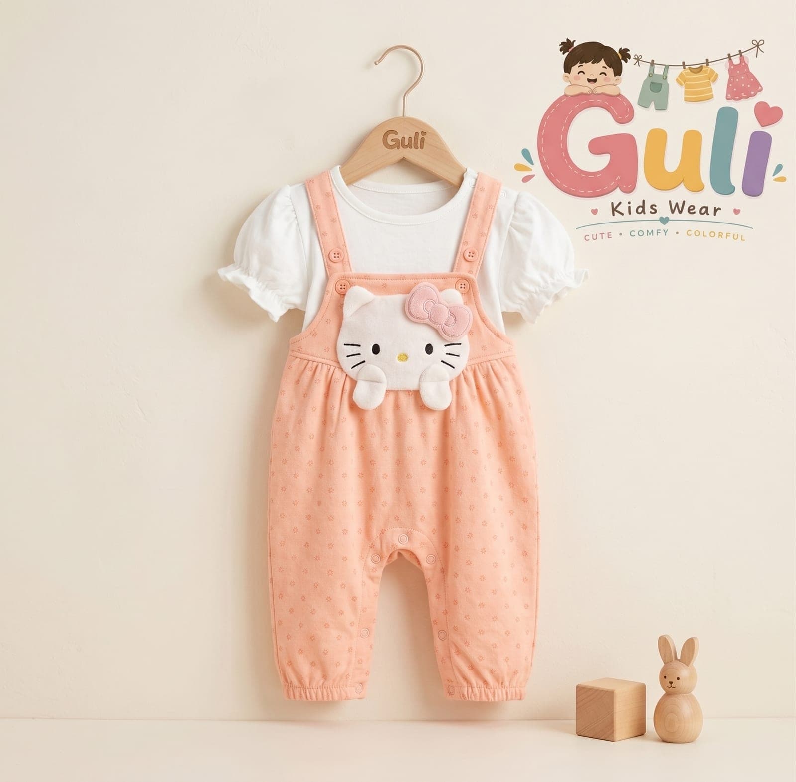 Peach Pink Baby Romper