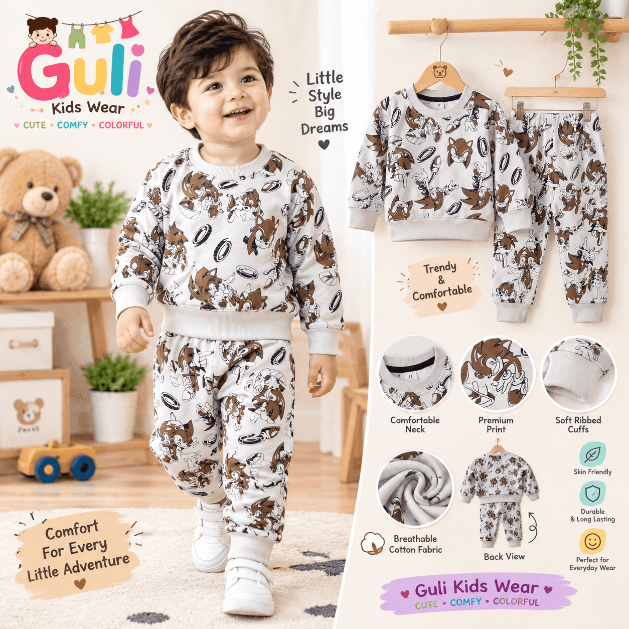 Classic Snap Bodysuit (5-pack) — brown color view 2