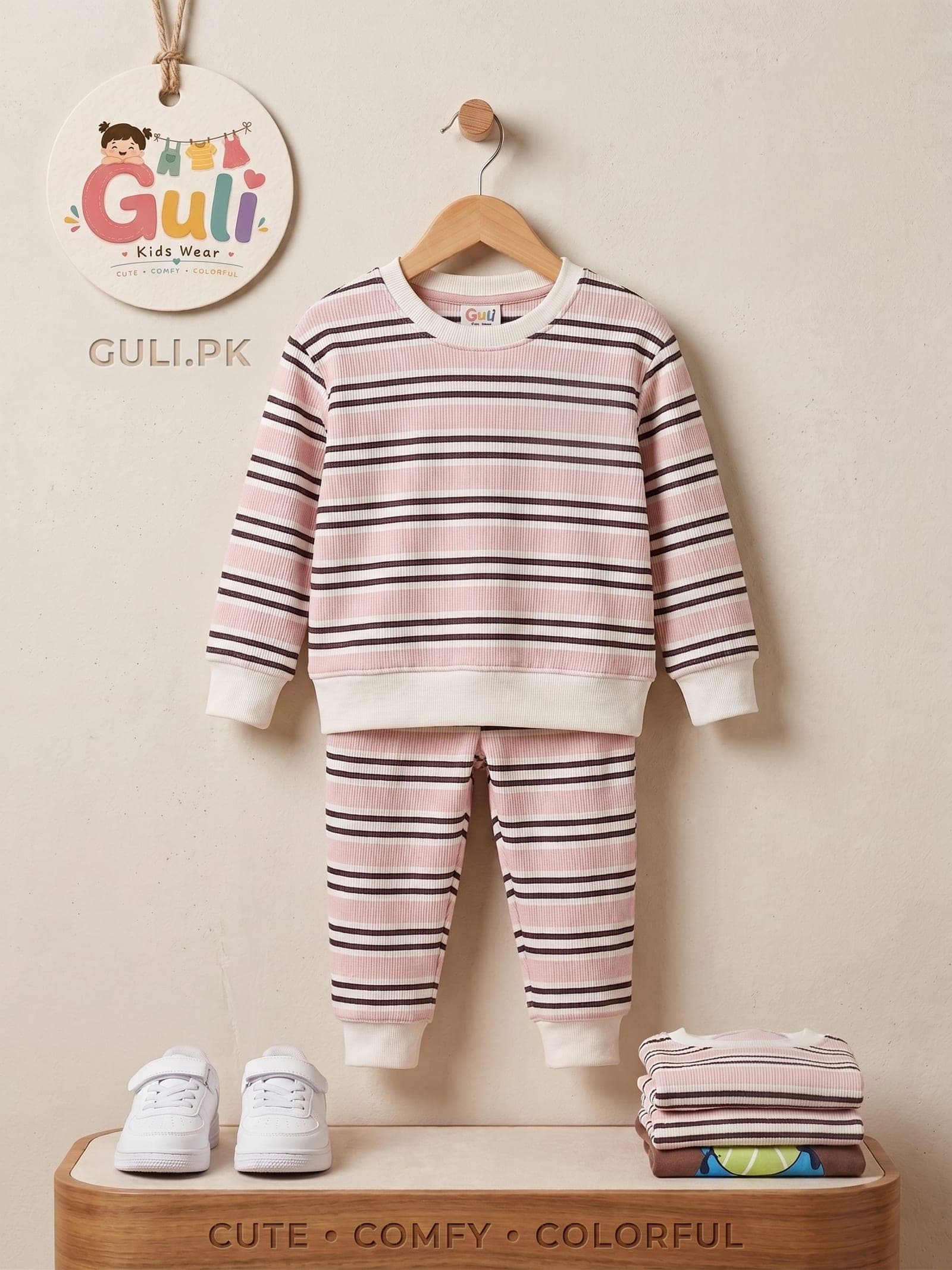 Pink Track suit for baby  — light pink